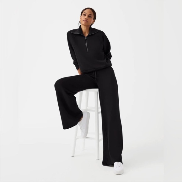 SPANX “Air Essentials Wide Leg Pant” Very Black Size Medium New With Tag! - Picture 4 of 13